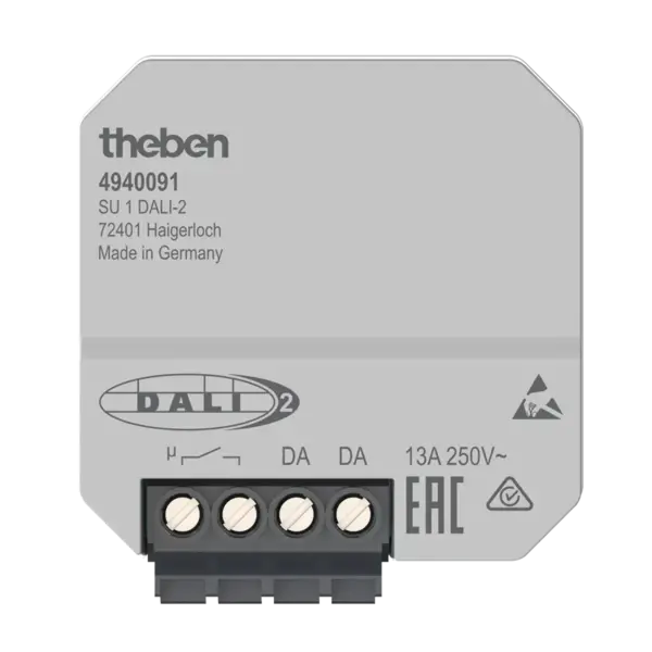 Theben SU 1 DALI-2 – Actuador de conmutación DALI-2 1 canal empotrado