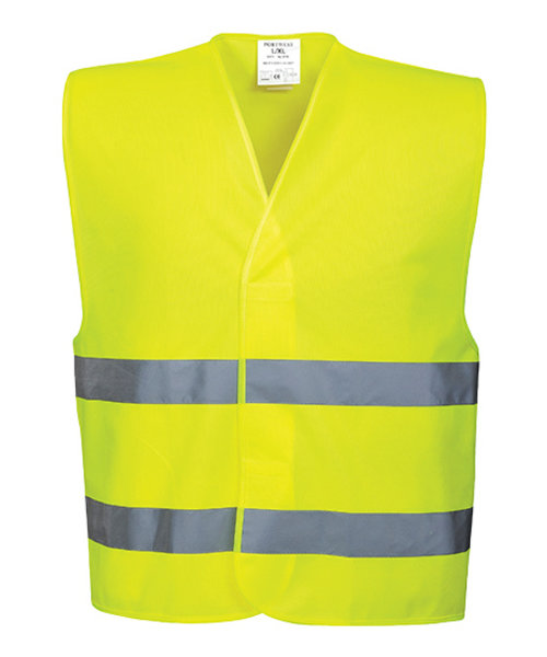 Portwest C474 - Zwei Reflex-Streifen Warnschutzweste - Yellow - R