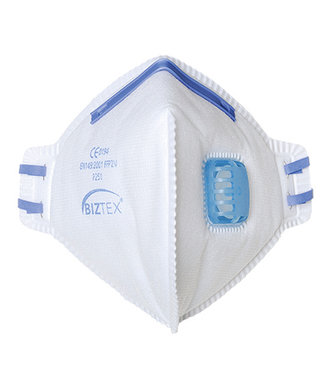 P251 - FFP2 Plat Gevouwen Masker met Ventiel - White - R