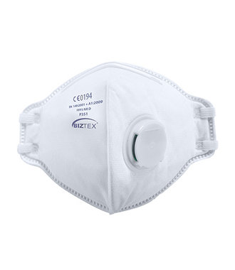 P351 - FFP3 Dolomite Plat Gevouwen Masker - White - R