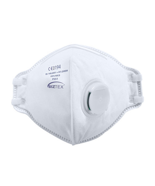 Portwest P351 - FFP3 Dolomite Plat Gevouwen Masker - White - R