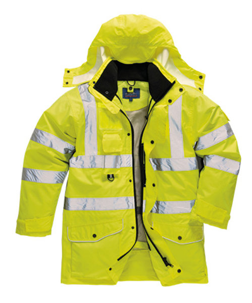 Portwest S427 - Hi-Vis 7-in-1 Traffic Jacket - Yellow - R