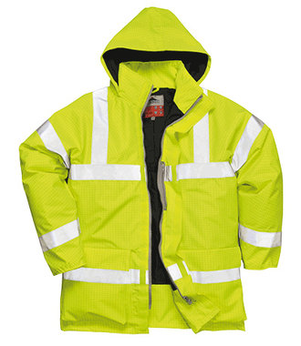 S778 - Bizflame Rain Hi-Vis Antistatic FR Jacket - Yellow - R