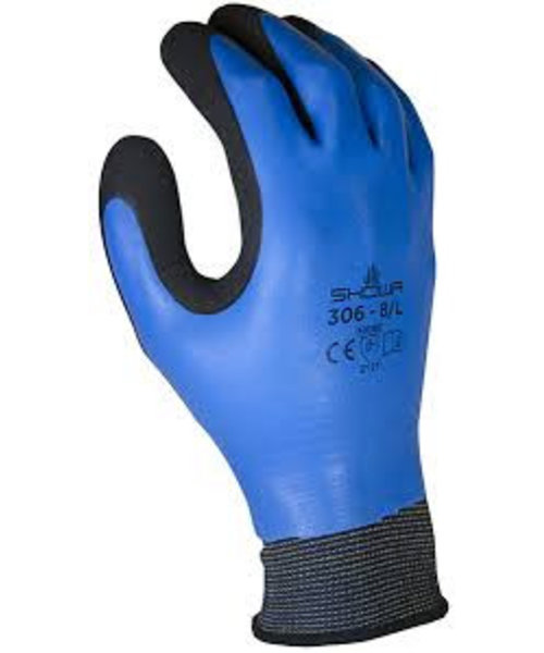Showa Showa 306 Ademende latex grip handschoenen die beschermen tegen vloeistoffen