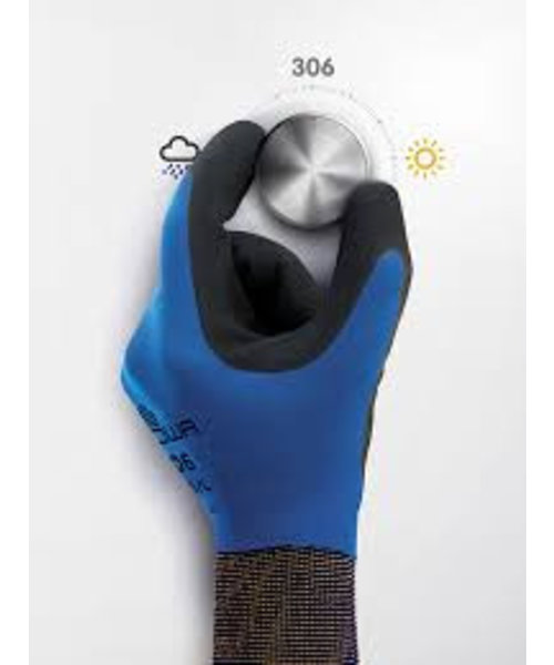 Showa Showa 306 Breathable latex grip gloves that protect against liquids