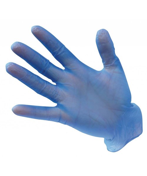 Portwest A905 - Powder Free Vinyl Disposable Glove - Blue - U