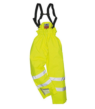 S781 - Bizflame Gevoerde Regenbroek Hi-Vis Antistatisch FR - Yellow - R