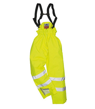 S781 - Bizflame Rain Lined- Hi-Vis Antistatic FR Trouser - Yellow - R