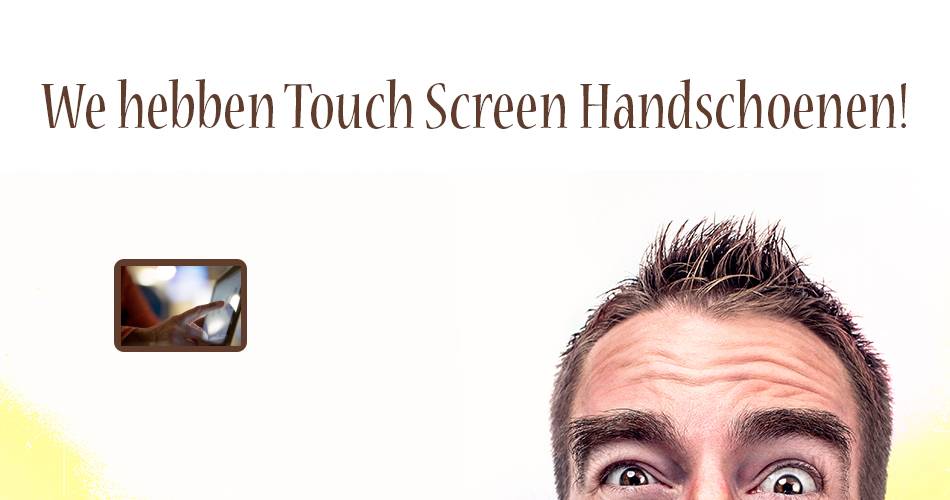 Touchscreen handschoenen op het werk