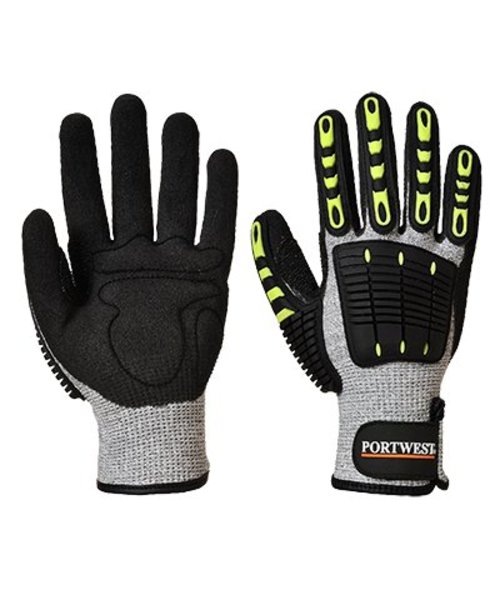 Portwest A722 - Anti Impact Cut Resistant 5 Glove - GreyBk - R