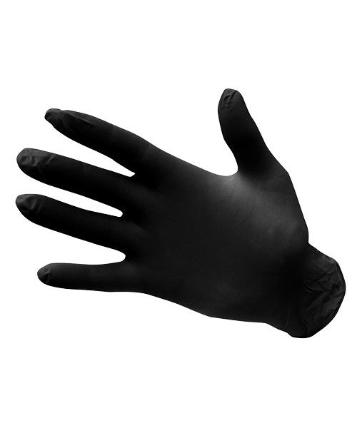 Portwest A925 - Powder Free Nitrile Disposable Glove - Black - R