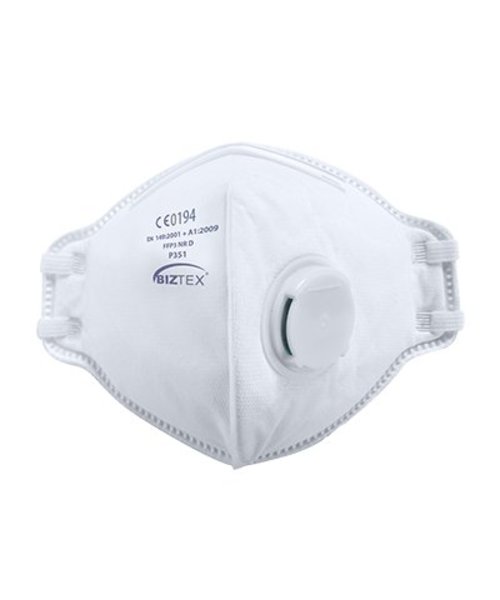 Portwest P351 - FFP3 Dolomite Plat Gevouwen Masker - White - R