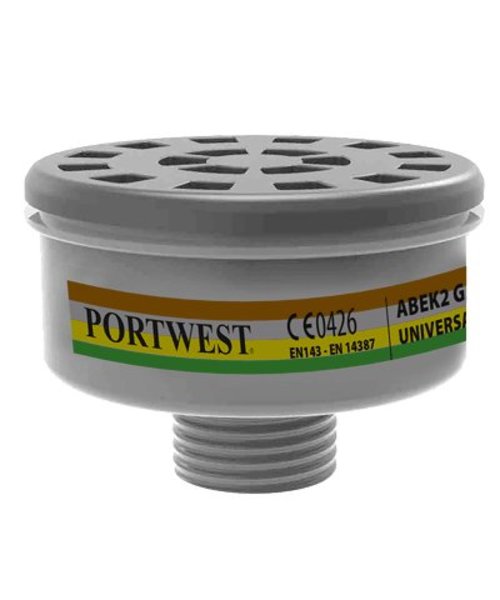 Portwest P926 - ABEK2 Gasfilter Universeel Schroefdraad - Black - R