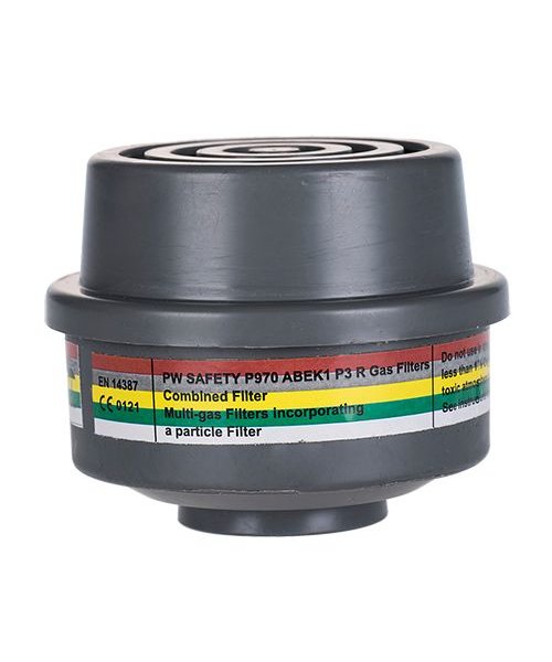 Portwest P970 - ABEK1P3 Combinatie Filter met speciale draadbevestiging - Grey - R