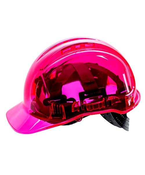 Portwest PV60 - Casque ventilé Peak View à crémaillère - Pink - R