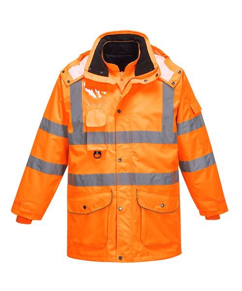 Portwest RT27 - Hi-Vis 7-in-1 Traffic Jacket RIS - Orange - R