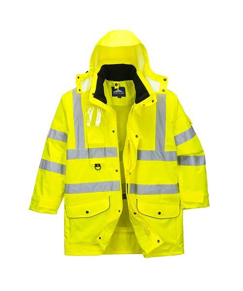 Portwest S427 - Hi-Vis 7-in-1 Traffic Jacket - Yellow - R