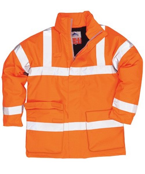 Portwest S778 - Bizflame Regen Hi-Vis Ademende en Antistatisch FR Jack - Orange - R