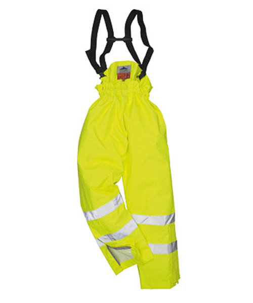 Portwest S781 - Bizflame Rain Lined- Hi-Vis Antistatic FR Trouser - Yellow - R