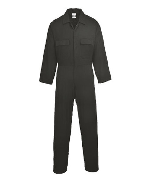 Portwest S998 - Euro Work Cotton Coverall - Black - R