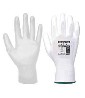 A120 - PU Handflächen Handschuh - White - R