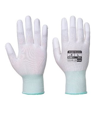 A121 - Gant doigts enduits PU - White - R