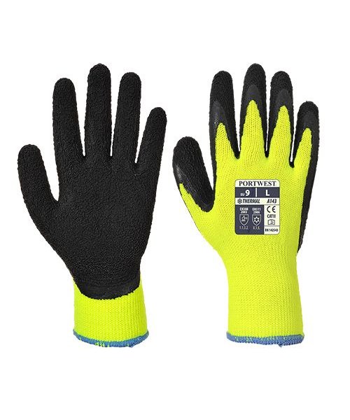 Portwest A143 - Thermal Soft Grip Glove - YeBk - R