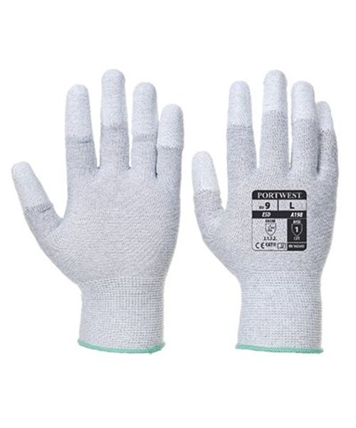 Portwest A198 - Antistatische PU Vingertop-Handschoen - Grey - R