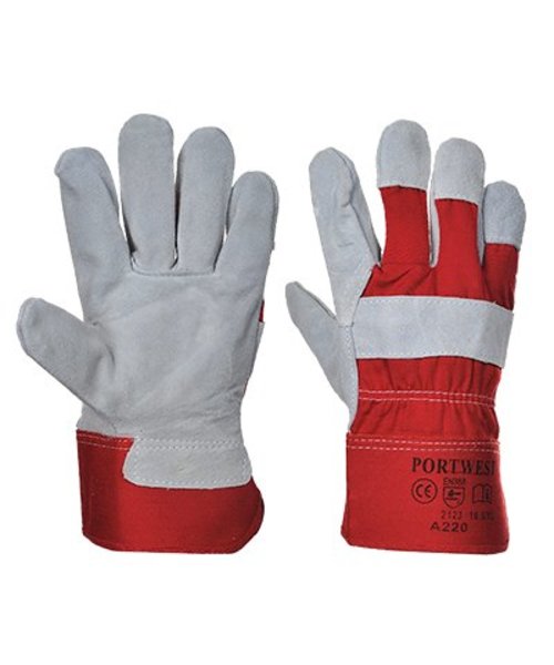 Portwest A220 - Premium Chrome Rigger Glove - Red - R