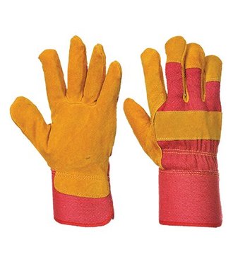 A225 - Fleece gefütterter Rigger Handschuh - Red - R