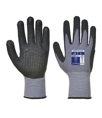 A351 - Dermiflex Plus Handschuh PU/ Nitrilschaum - GreyBk - R