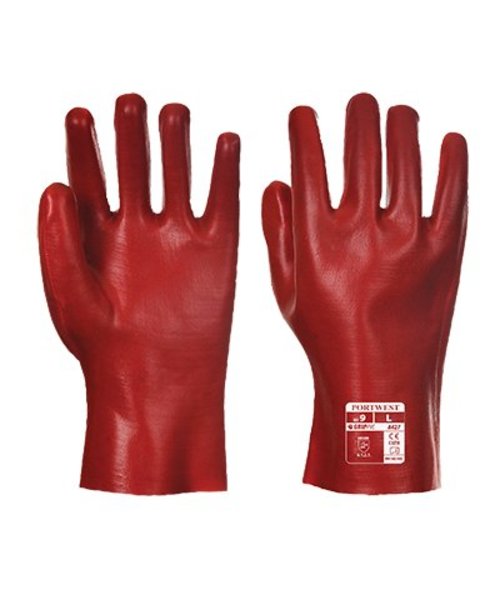 Portwest A427 - PVC-Werkhandschoen - Red - R