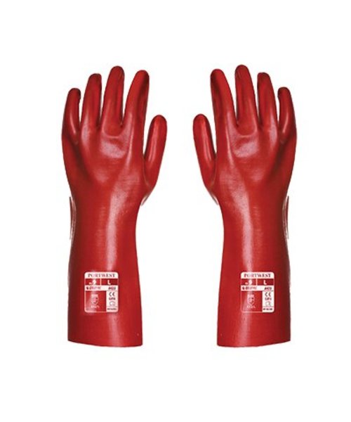 Portwest A435 - PVC Gauntlet - Red - R