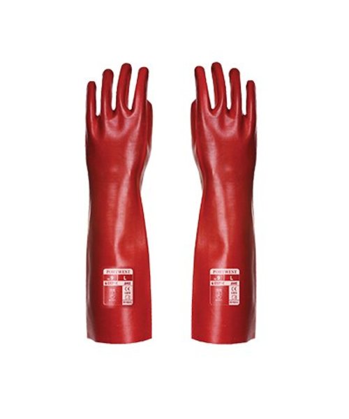 Portwest A445 - PVC Gauntlet - Red - R