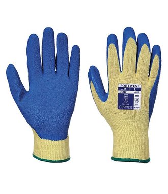 A610 - Cut 3 Latex Grip Handschuh - YeBlu - L