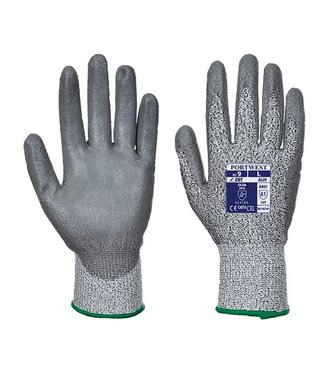 A620 - Cut 3 PU Palm Glove - Grey - R