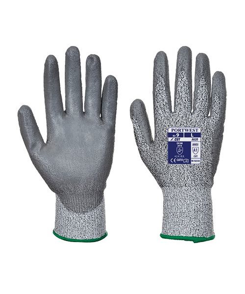 Portwest A620 - Cut 3 PU Handflächen Handschuh - Grey - R