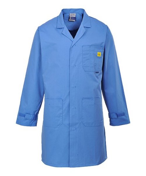 Portwest AS10 - Anti-Static ESD Coat - HosBlu - R