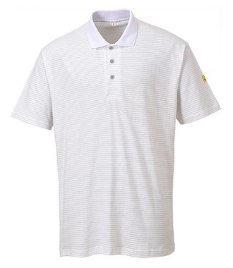 AS21 - Anitstatisch ESD Poloshirt - White - R