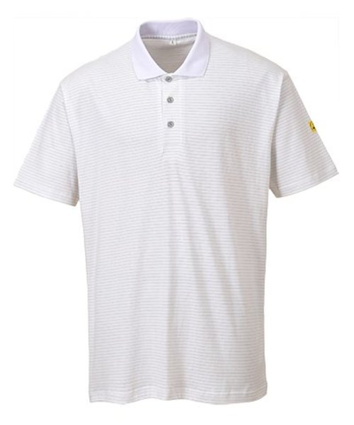 Portwest AS21 - Anitstatisch ESD Poloshirt - White - R