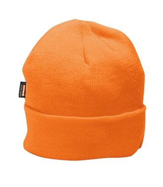 B013 - Strickmütze mit Insulatexfutter - Orange - R