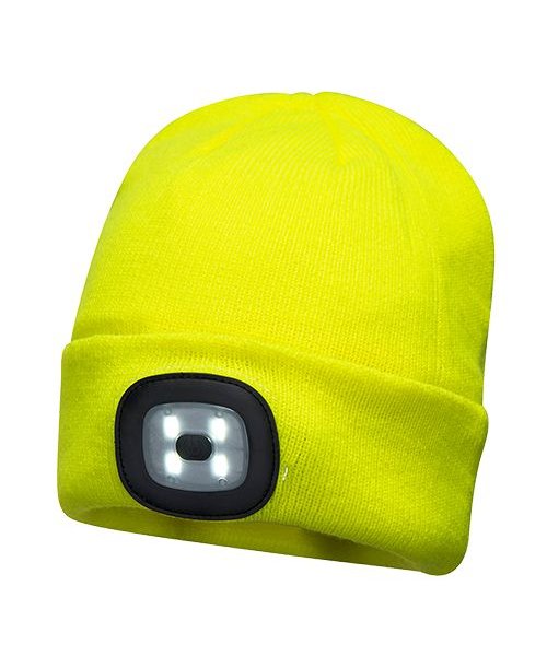 Portwest B029 - Bonnet Beanie avec LED rechargeable - Yellow - R