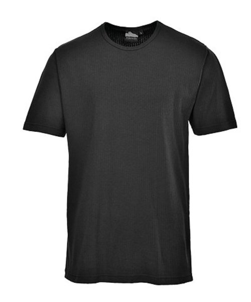 Portwest B120 - Kurzarm Thermo-T-Shirt - Black - R