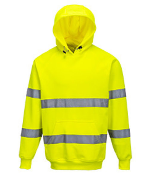 Portwest B304 - Hi-Vis Hooded Sweatshirt - Yellow - R