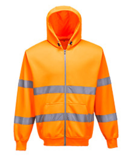 Portwest B305 - Hi-Vis Zip Front Hoodie - Orange - R