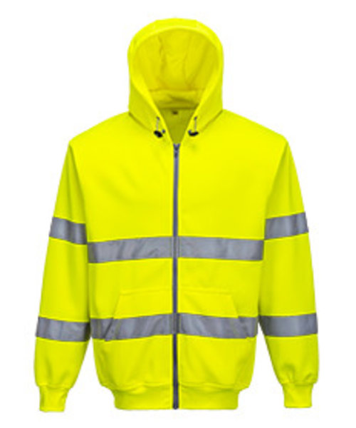 Portwest B305 - Hi-Vis Zip Front Hoodie - Yellow - R