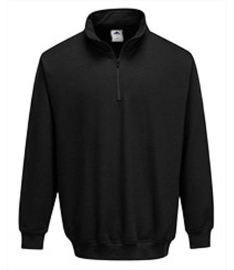 B309 - Sorrento Sweatshirt mit Reißverschluss - Black - R