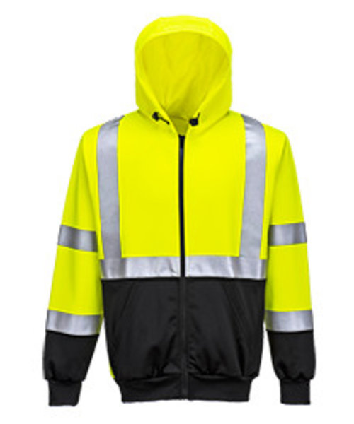 Portwest B315 - Hi-Vis Tweekleuren Hoody met rits - YeBk - R