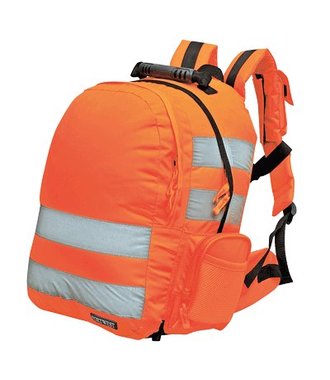 B904 - Schnellverschluss-Warnschutz-Rucksack - Orange - R