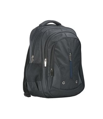 B916 - Triple Pocket Backpack - Black - R